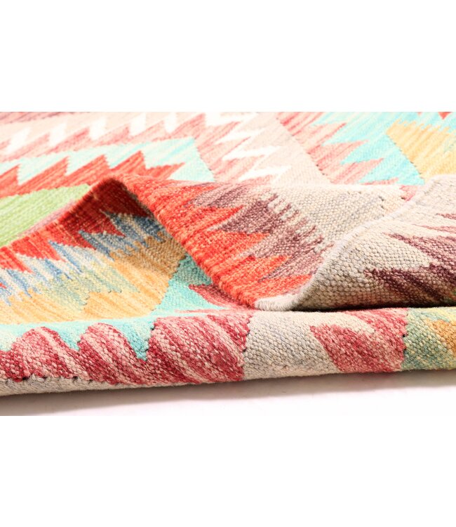 291x84 cm Handwoven Kelim Runner Wool Rug