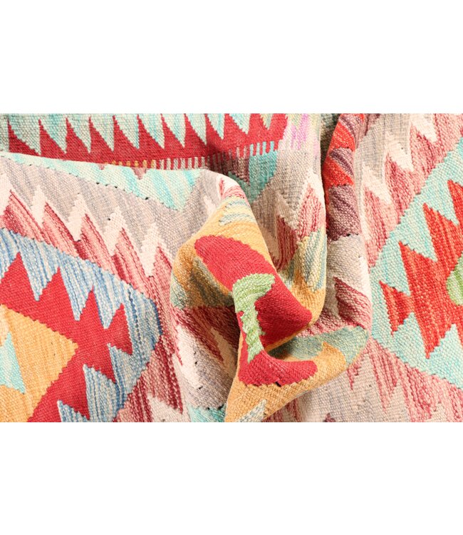 291x84 cm Handwoven Kelim Runner Wool Rug