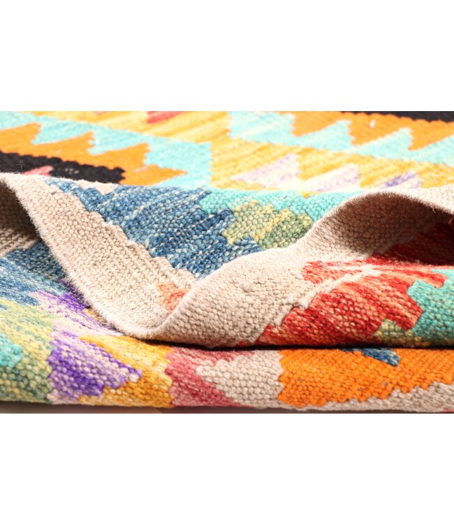 302x81 cm Handwoven Kelim Runner Wool Rug