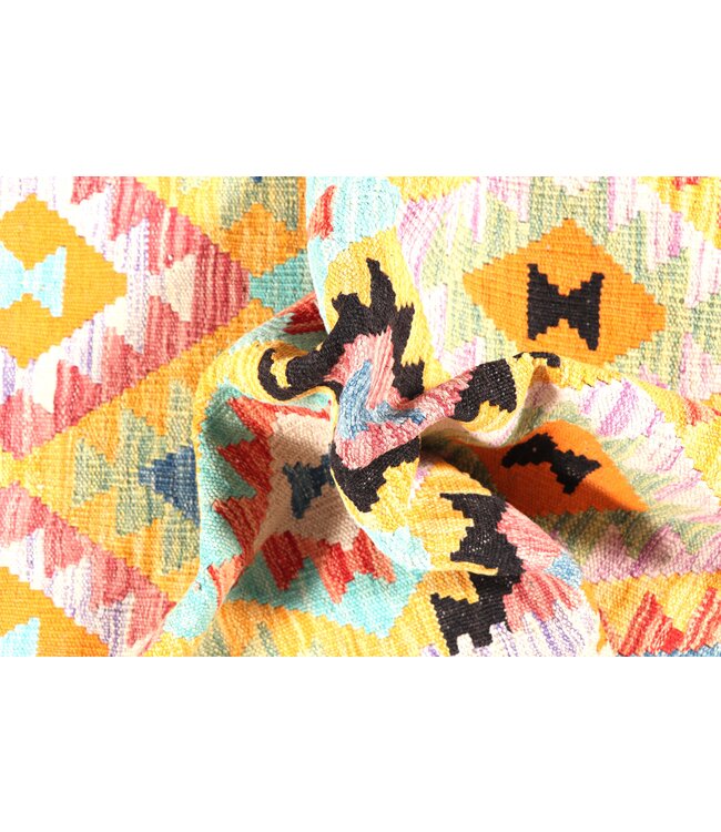 302x81 cm Handwoven Kelim Runner Wool Rug