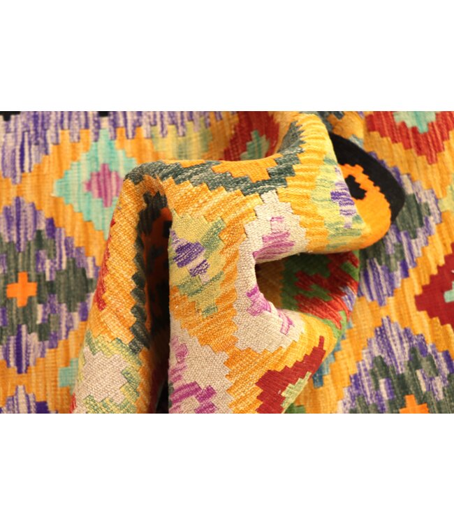 300x80 cm Handwoven Kelim Runner Wool Rug