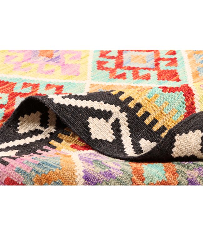 305x82 cm Handwoven Kelim Runner Wool Rug