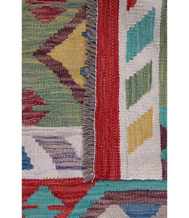 297x83 cm Handwoven Kelim Runner Wool Rug