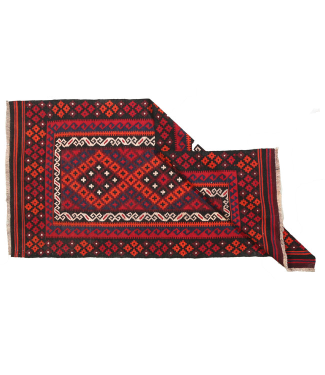 232x114cm Vintage Kelim Oude stijl 100% wollen Kelim Tapijt Maimana