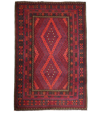 Kelimshop 419x274cm  Vintage Kelim teppich im alten Stil aus 100 % Wolle Maimana