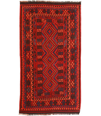 Kelimshop 271x150cm  Vintage Kelim teppich im alten Stil aus 100 % Wolle Maimana