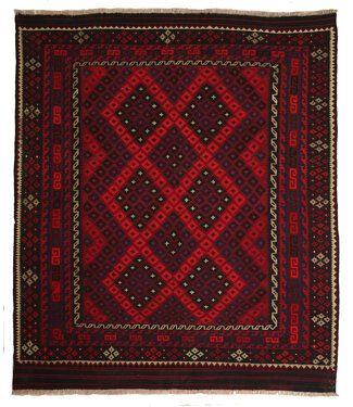 Kelimshop 303x256cm Vintage Kelim Oude stijl 100% wollen Kelim Tapijt Maimana Kelimshop 303x256cm Vintage Kelim Oude stijl 100% wollen Kelim Tapijt Maimana