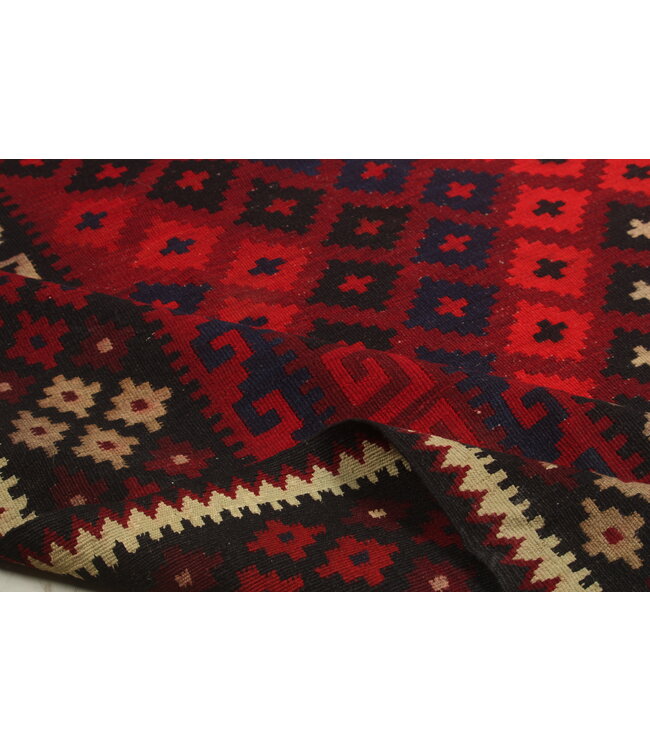 303x256cm Vintage Kelim Oude stijl 100% wollen Kelim Tapijt Maimana