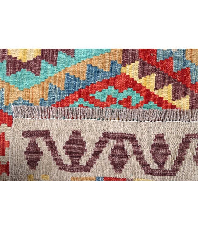 299x83 cm Handgewebter Kelim Läufer  Wollteppich