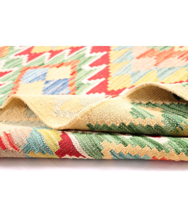 284x79 cm Handwoven Kelim Runner Wool Rug