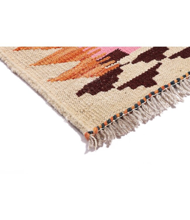 287x85 cm Handwoven Kelim Runner Wool Rug