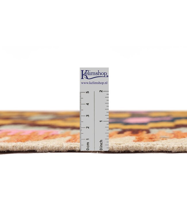 287x85 cm Handwoven Kelim Runner Wool Rug