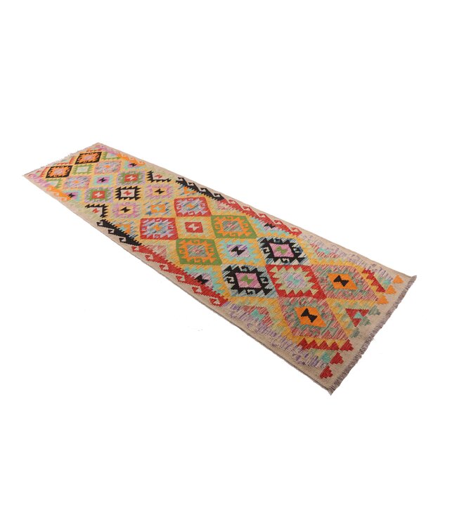 305x83 cm Handwoven Kelim Runner Wool Rug