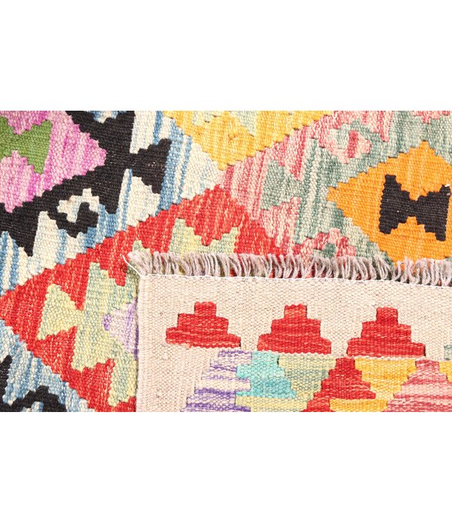 305x83 cm Handwoven Kelim Runner Wool Rug