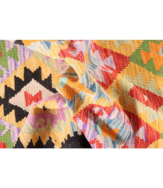 305x83 cm Handwoven Kelim Runner Wool Rug