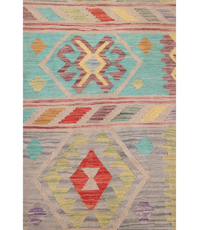 298x80 cm Handwoven Kelim Runner Wool Rug