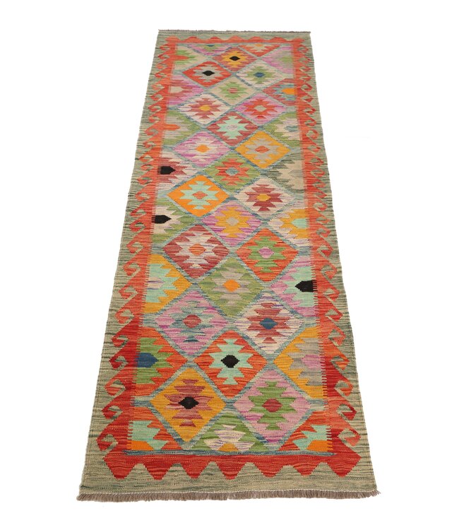 251x85 cm Handwoven Kelim Runner Wool Rug