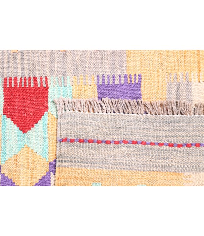 302x84 cm Handwoven Kelim Runner Wool Rug