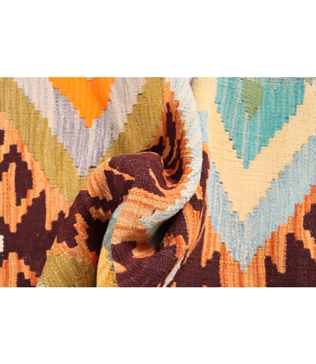 290x82 cm Handwoven Kelim Runner Wool Rug