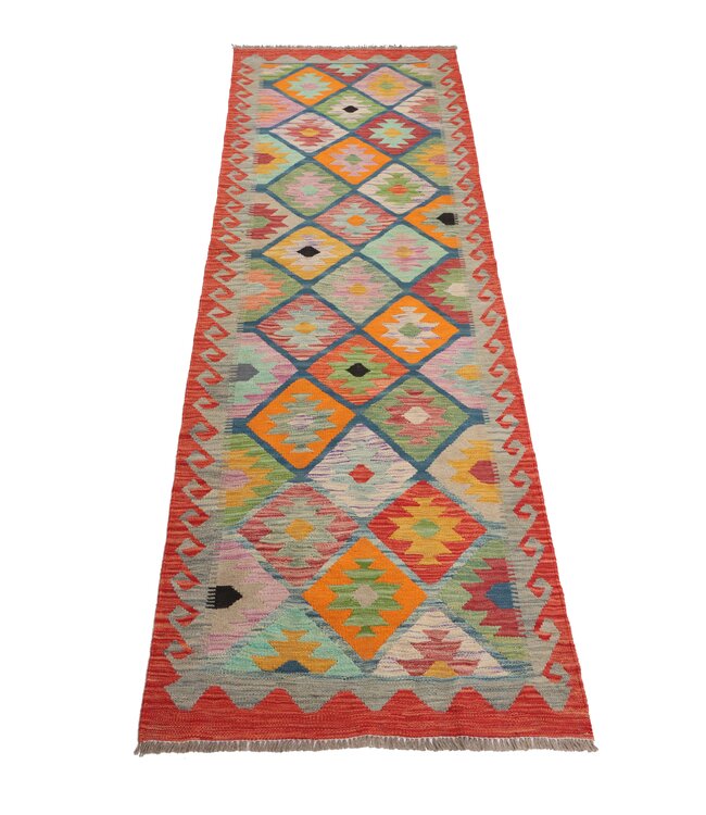 247x83 cm Handgewebter Kelim Läufer  Wollteppich