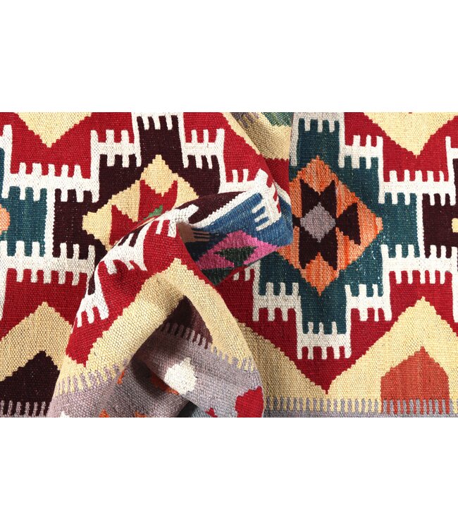 278x84 cm Handwoven Kelim Runner Wool Rug