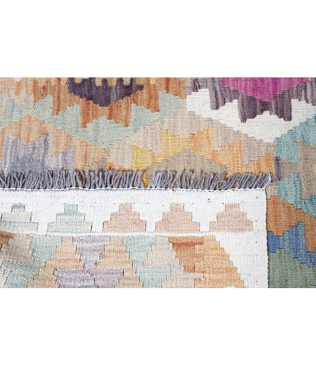 298x83 cm Handwoven Kelim Runner Wool Rug