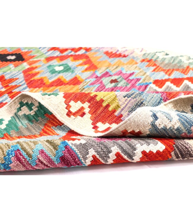 290x88 cm Handwoven Kelim Runner Wool Rug