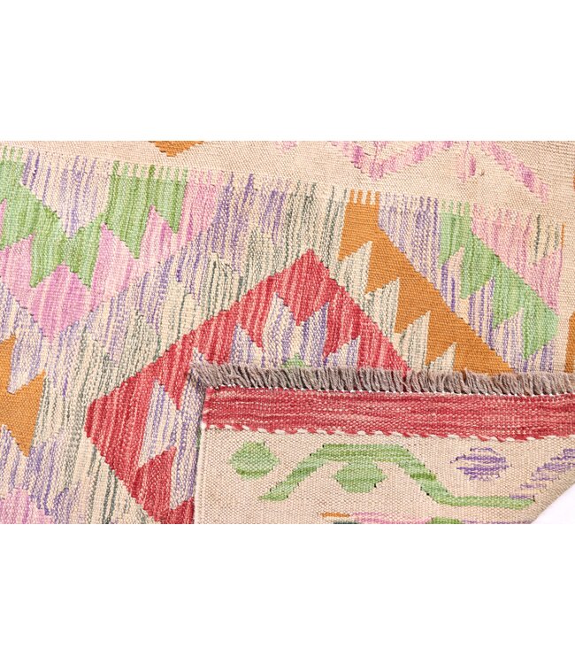 302x80 cm Handwoven Kelim Runner Wool Rug