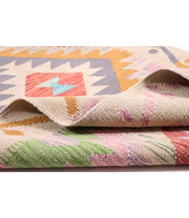 302x80 cm Handwoven Kelim Runner Wool Rug