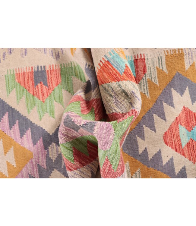 302x80 cm Handwoven Kelim Runner Wool Rug