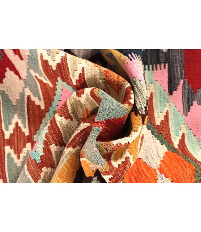 286x78 cm Handwoven Kelim Runner Wool Rug