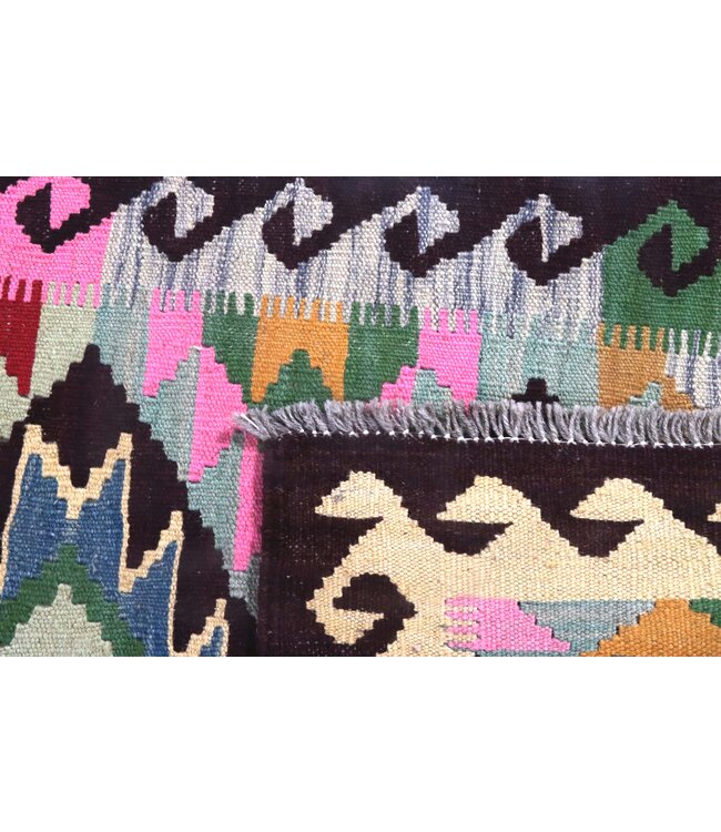 300x84 cm Handwoven Kelim Runner Wool Rug