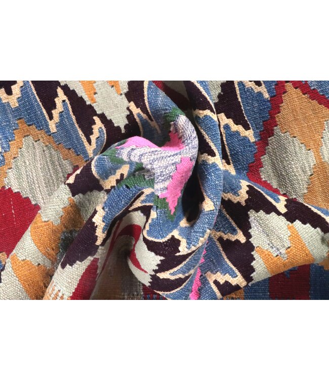 300x84 cm Handwoven Kelim Runner Wool Rug