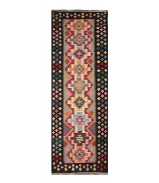 Kelimshop 298x90 cm Handgeweven Kelim Loper Wol Vloerkleed Tapijt Kelimshop 298x90 cm Handgeweven Kelim Loper Wol Vloerkleed Tapijt