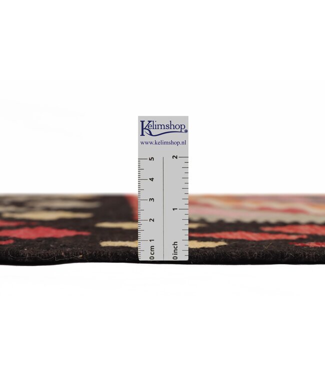 298x90 cm Handwoven Kelim Runner Wool Rug