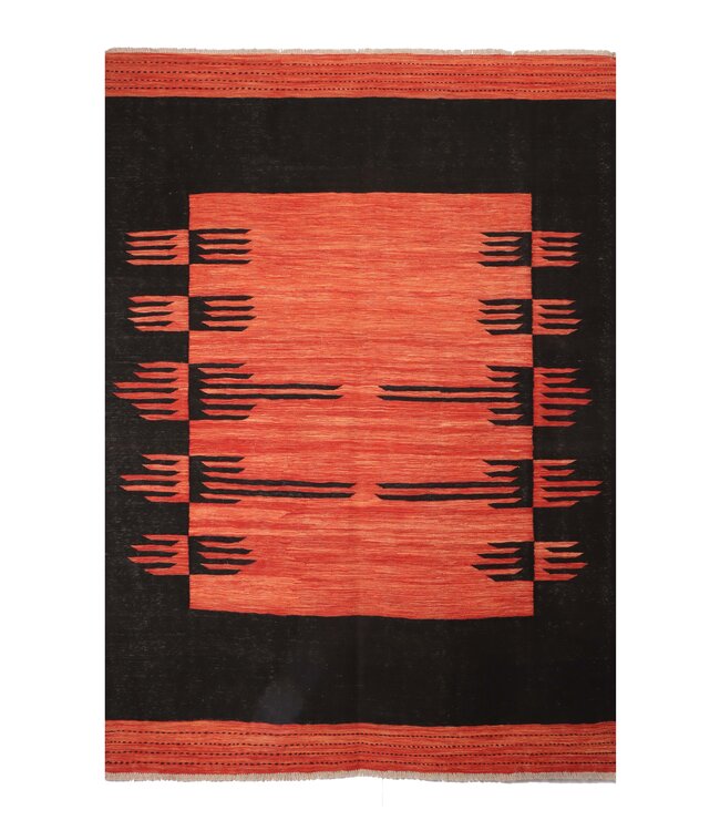 239x182 cm Handgeweven Moderne  Wollen Kelim Tapijt