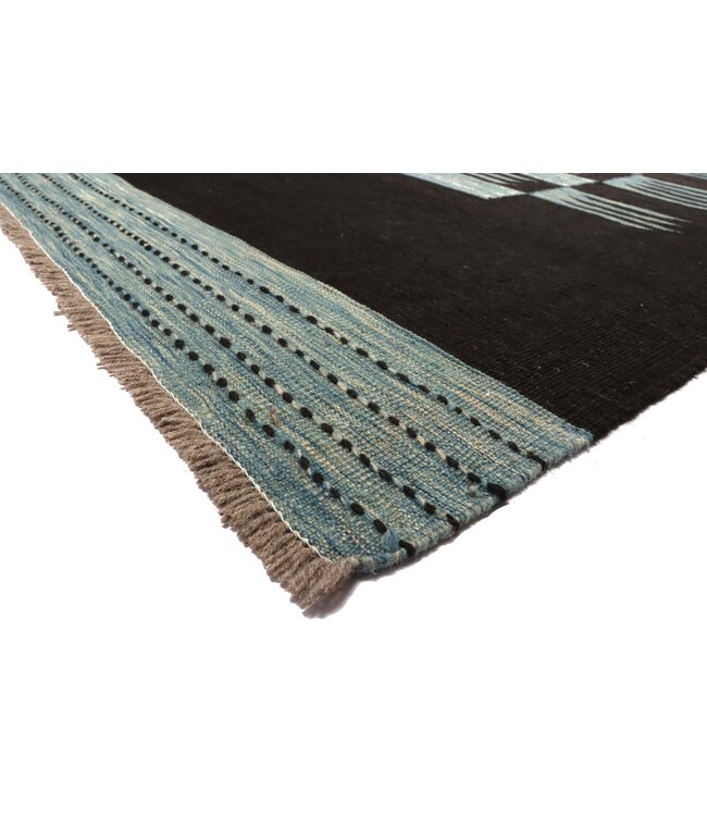 240x177 cm Handgewebter Moderner  Woll-Kelim-Teppich