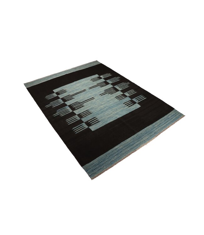 240x177 cm Handgeweven Moderne  Wollen Kelim Tapijt