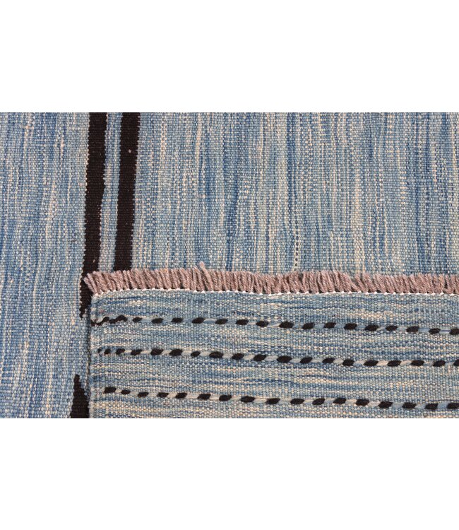 240x177 cm Handwoven Modern Red Wool Kilim Rug