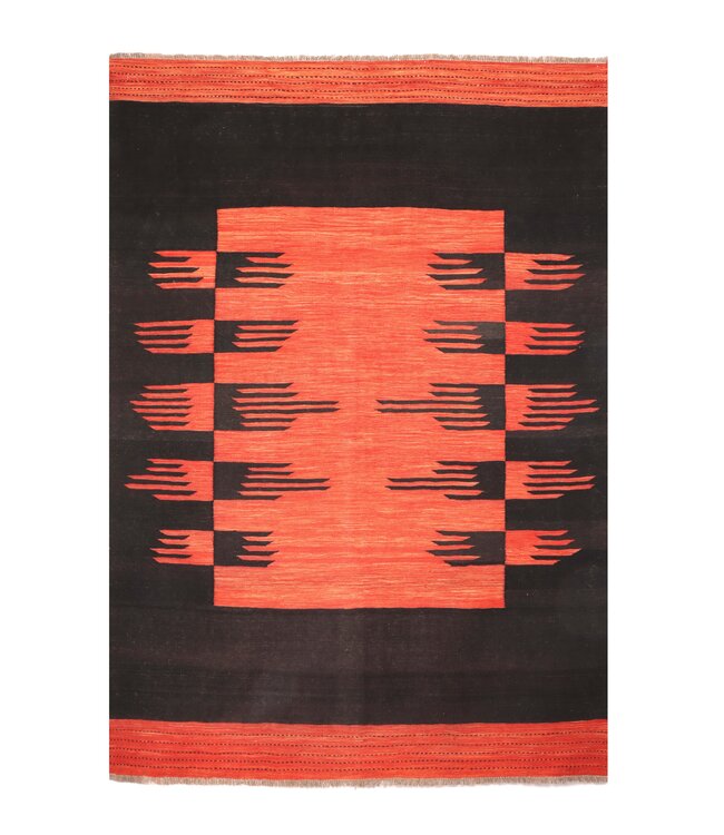 240x173 cm Handgeweven Moderne  Wollen Kelim Tapijt