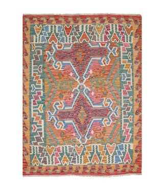 Kelimshop 192x151 cm Handgewebter Traditioneller Kelim Teppich Woll Kelimshop 192x151 cm Handgewebter Traditioneller Kelim Teppich Woll