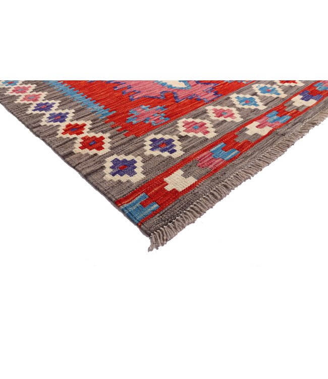 296x86 cm Handwoven Kelim Runner Wool Rug