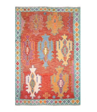 Kelimshop 247x174 cm Handgewebter Traditioneller Kelim Teppich Woll