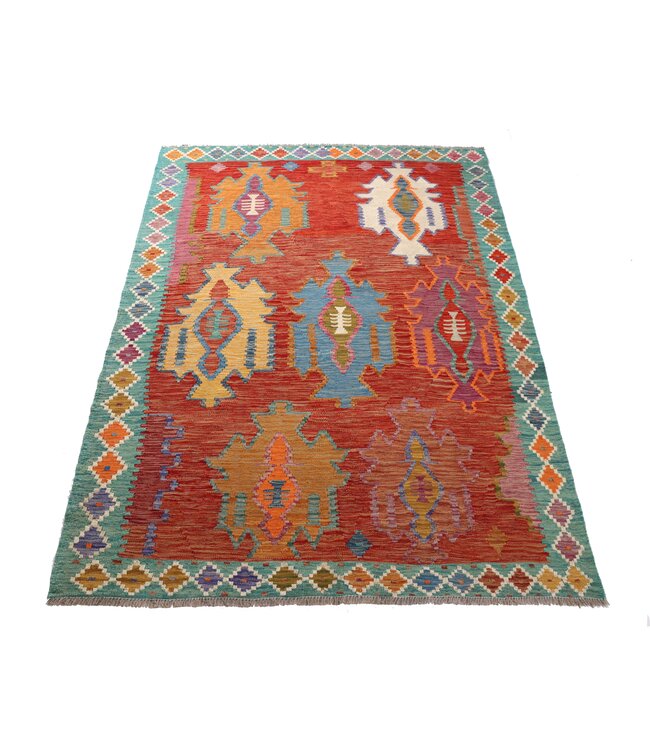 247x174 cm Handwoven Traditional Kelim Area Rug Wool Carpet
