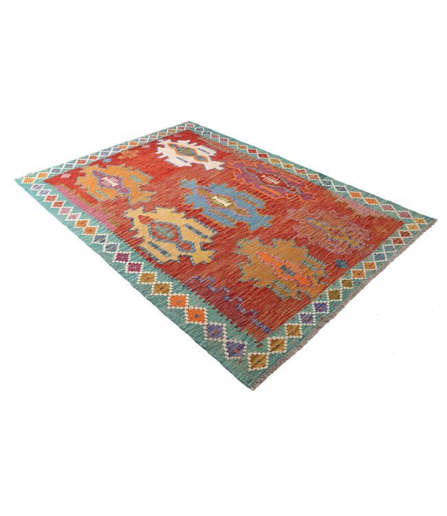 247x174 cm Handwoven Traditional Kelim Area Rug Wool Carpet