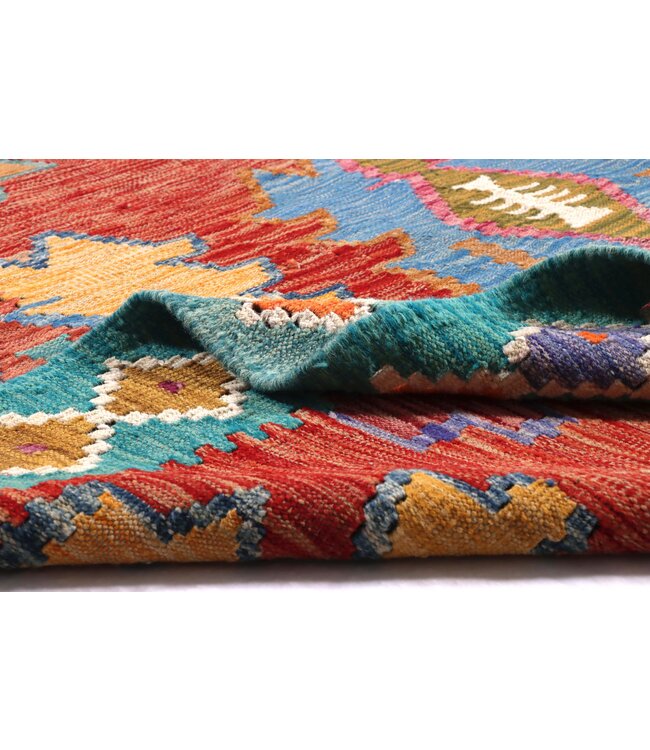 247x174 cm Handgewebter Traditioneller Kelim Teppich Woll