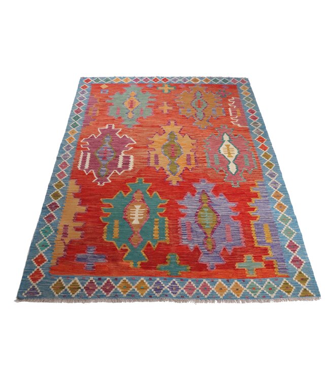 248x172 cm Handgewebter Traditioneller Kelim Teppich Woll