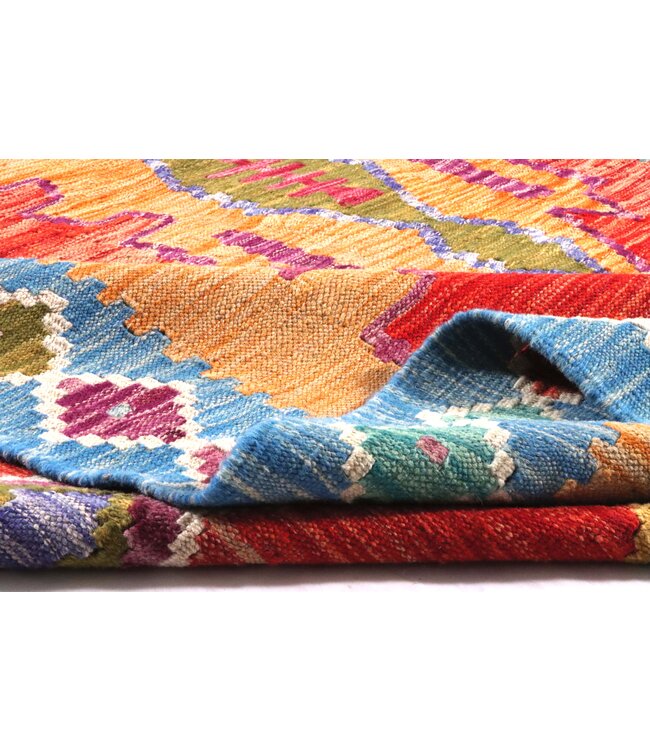 248x172 cm Handwoven Traditional Kelim Area Rug Wool Carpet