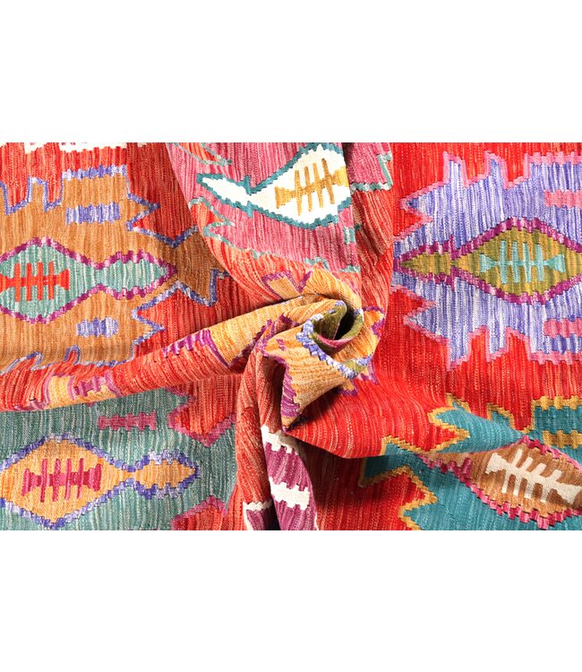 248x172 cm Handwoven Traditional Kelim Area Rug Wool Carpet