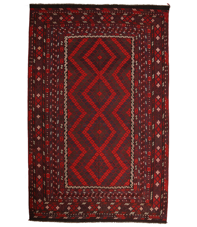 448x286cm  Vintage Kelim teppich im alten Stil aus 100 % Wolle Maimana